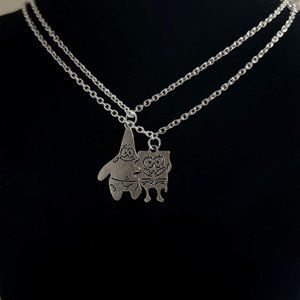 Spongebob and Patrick star necklace